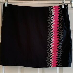 GOLFTINI Golf Skort Skirt Women’s 10 Parker Punch Black & Pink Attached Shorts
